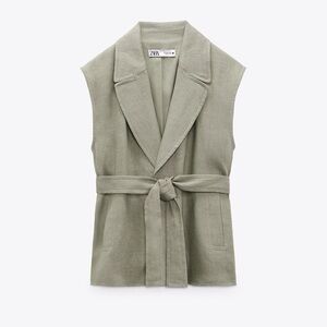 Zara | BELTED LINEN VEST